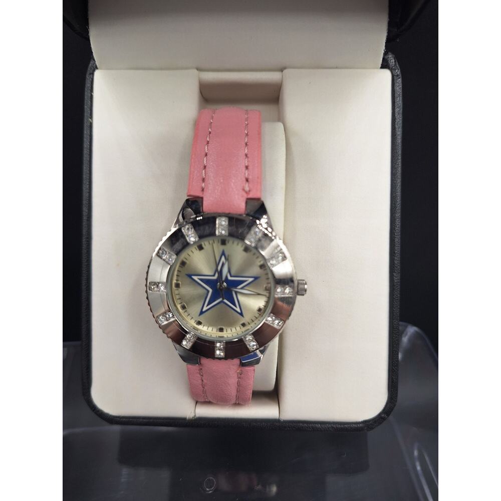 Dallas Cowboys NFL Team Logo Women’s Stainless-Steel Silver Watch Avon, 08